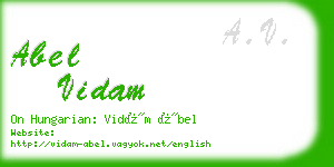 abel vidam business card